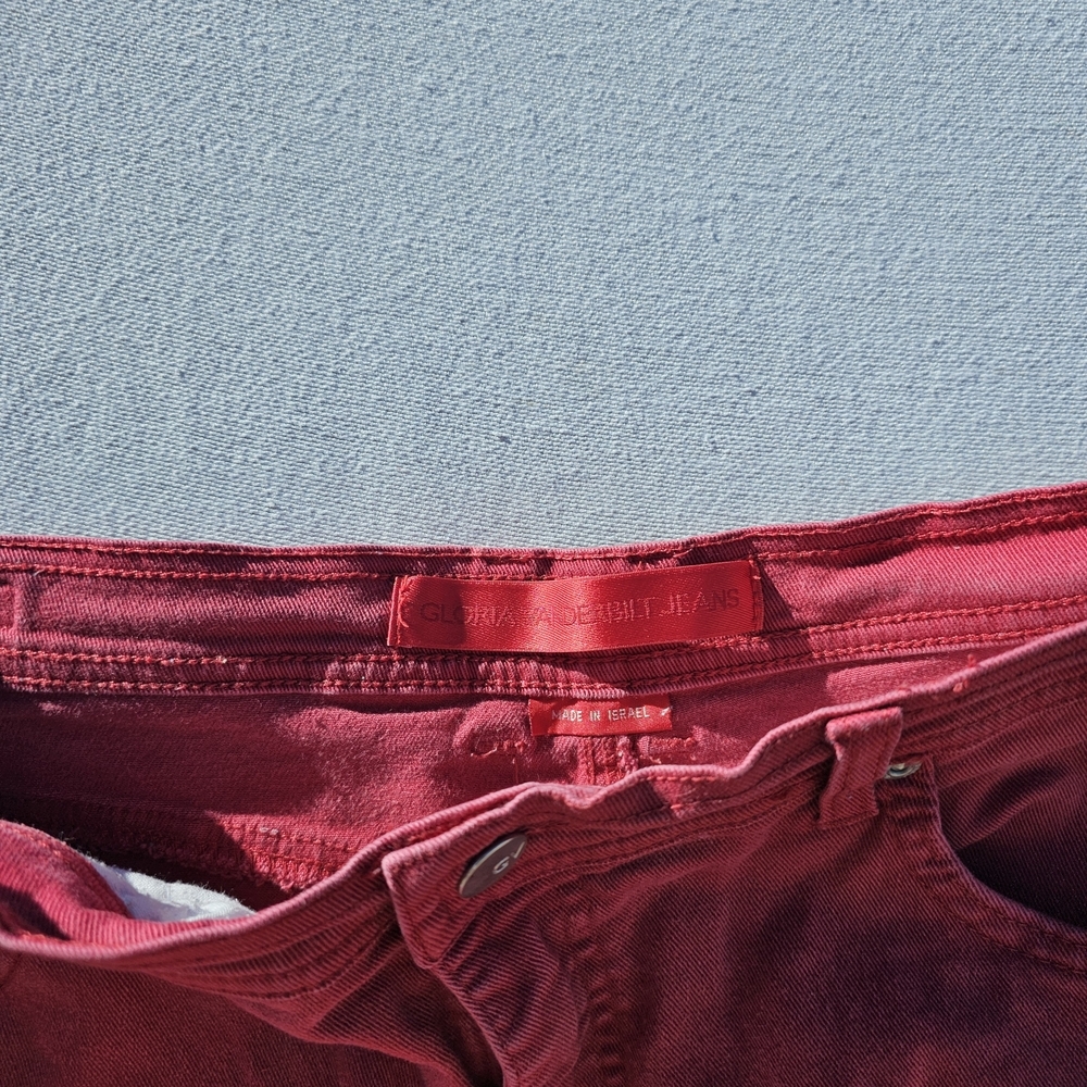 Gloria Vanderbilt Women's Red Jeans - Picture 3 of 6